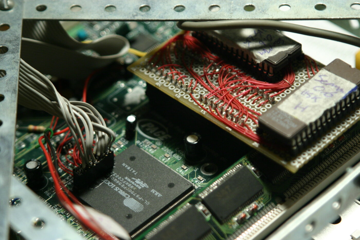 LCD video data take-off from SoC. Also, genuine vintage EPROM technology.