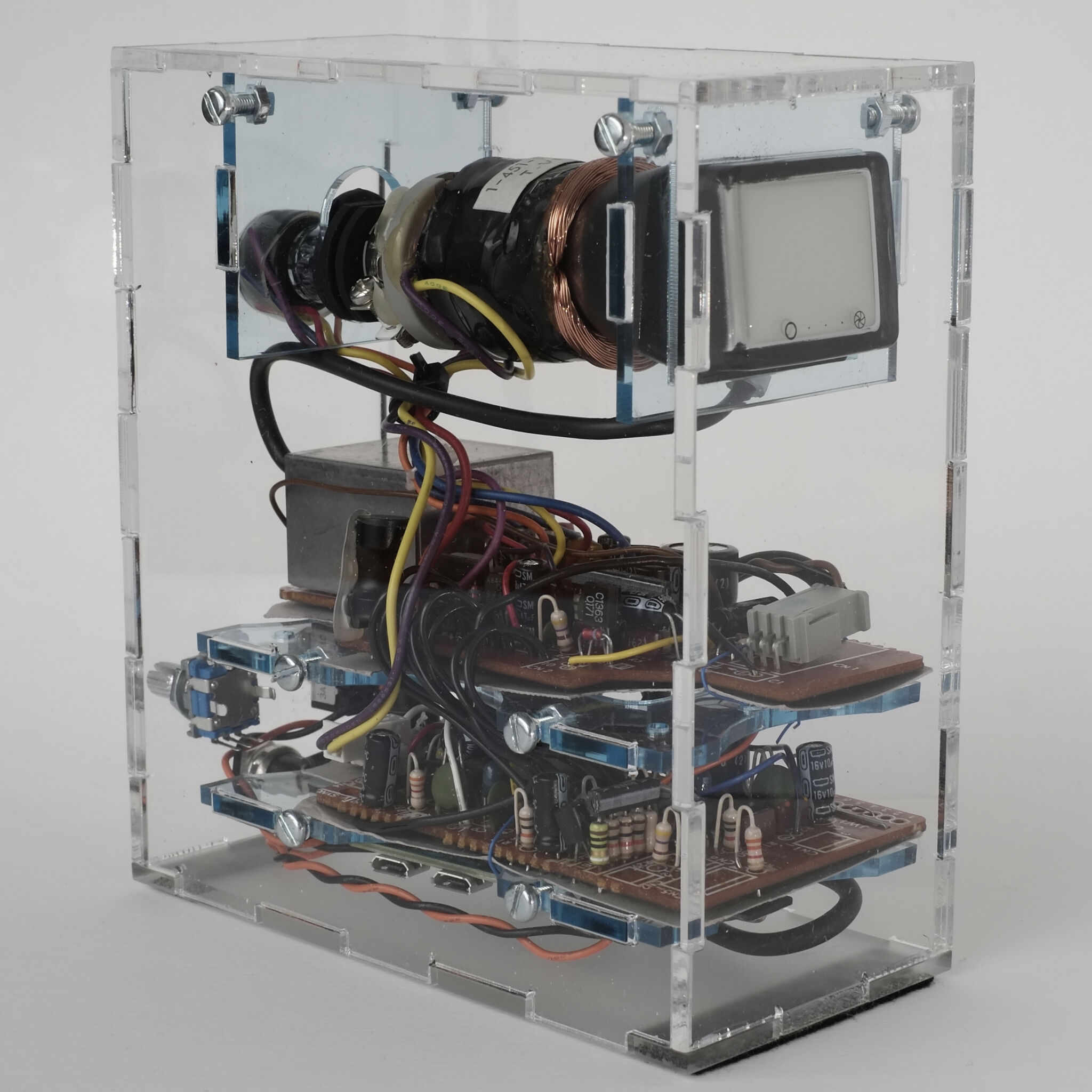 Small CRT floating in a box